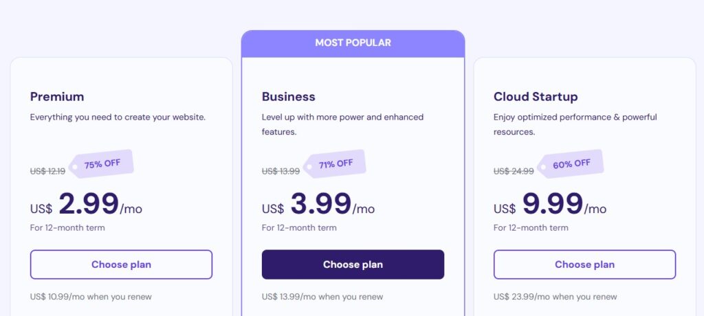 Pricing-plan-hostinger-review