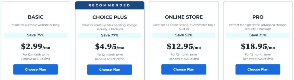 Bluehost  Renewal pricing