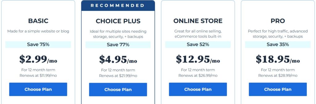 Bluehost Pricing: WordPress Hosting